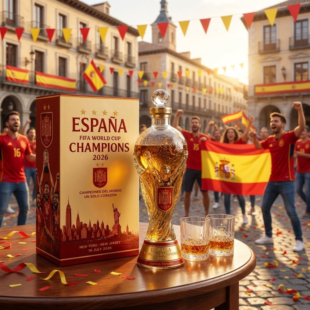 Spain World Cup 2026 Champions Limited Edition Whiskey Bottle