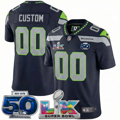 Men's SEA Football Limited Jersey - 50th Anniversary + Super Bowl LX Patch