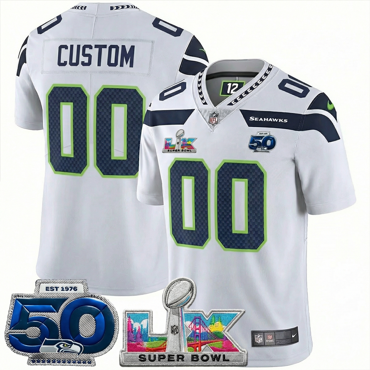 Men's SEA Football Limited Jersey - 50th Anniversary + Super Bowl LX Patch