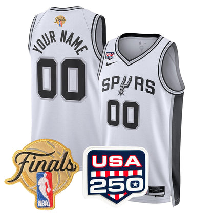 Men's San Antonio Spurs 2026 All Stitched Jersey - Finals +250th Patch