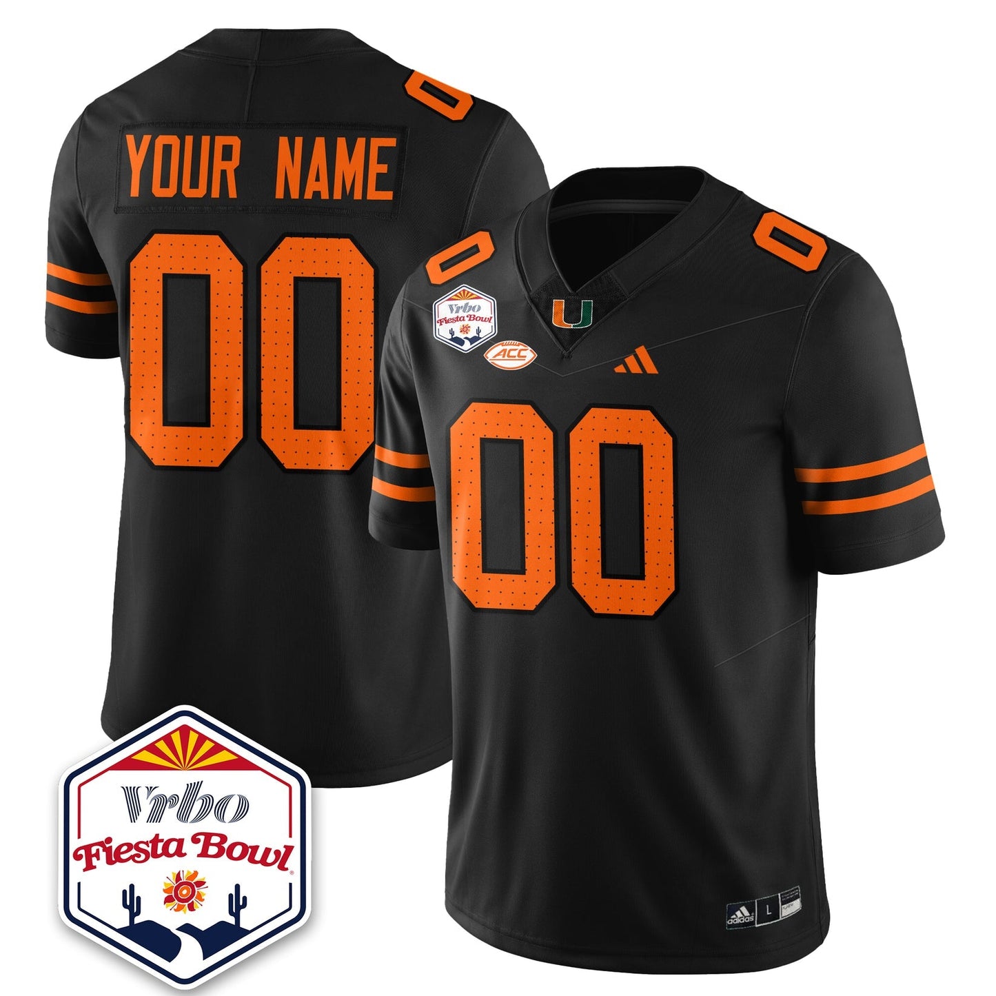 Miami College Football Stitched Jersey 2026 - Fiesta Bowl Patch