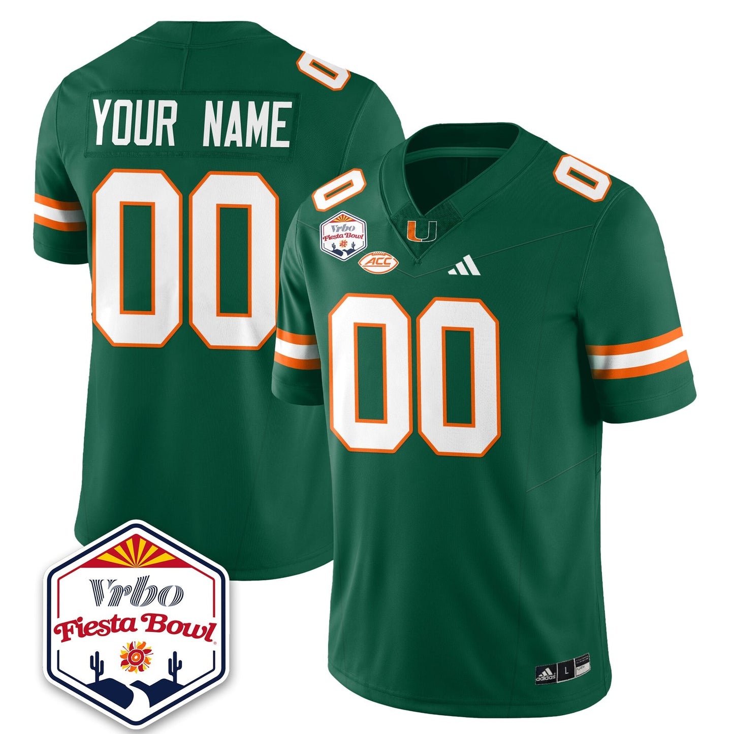 Miami College Football Stitched Jersey 2026 - Fiesta Bowl Patch