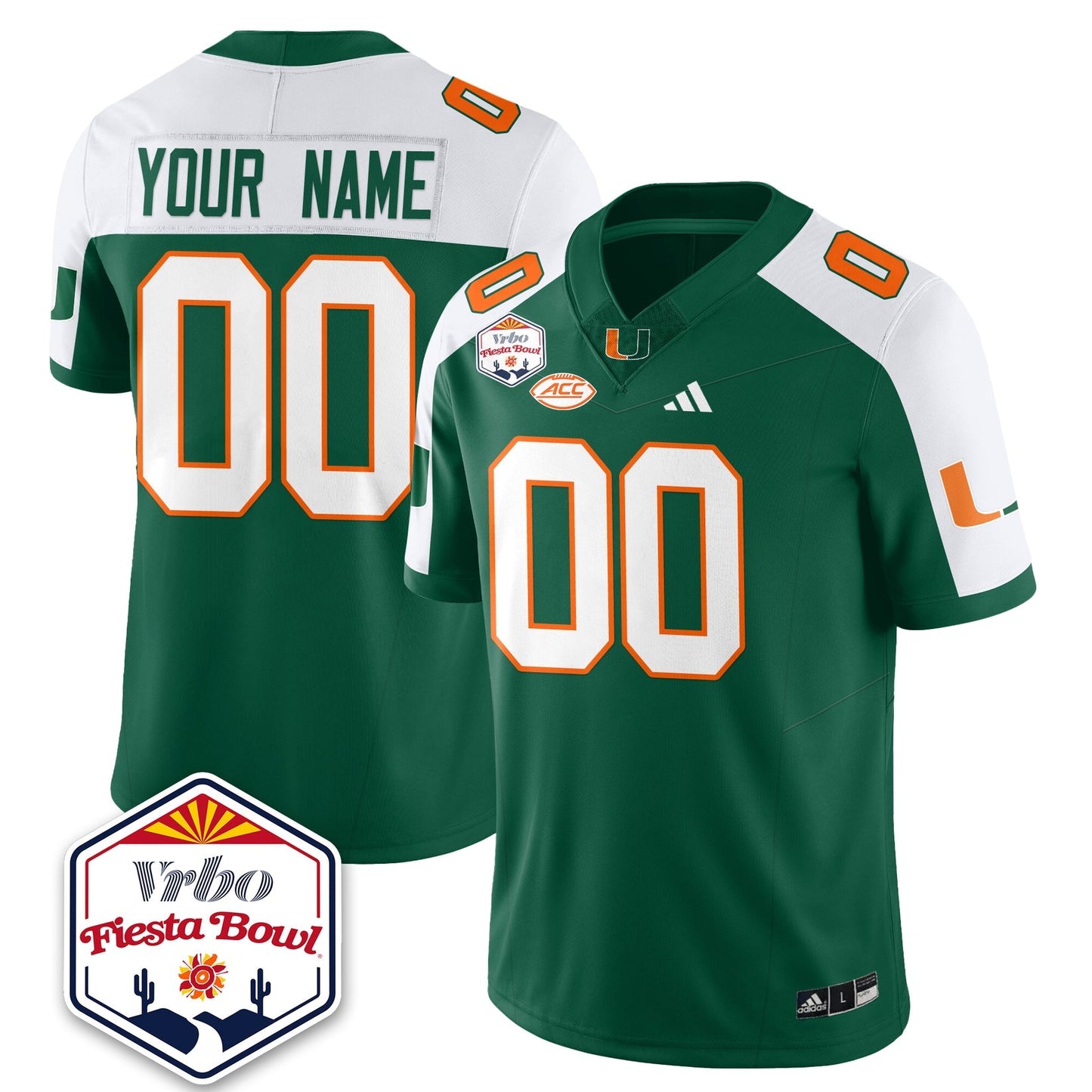 Miami College Football Stitched Jersey 2026 - Fiesta Bowl Patch
