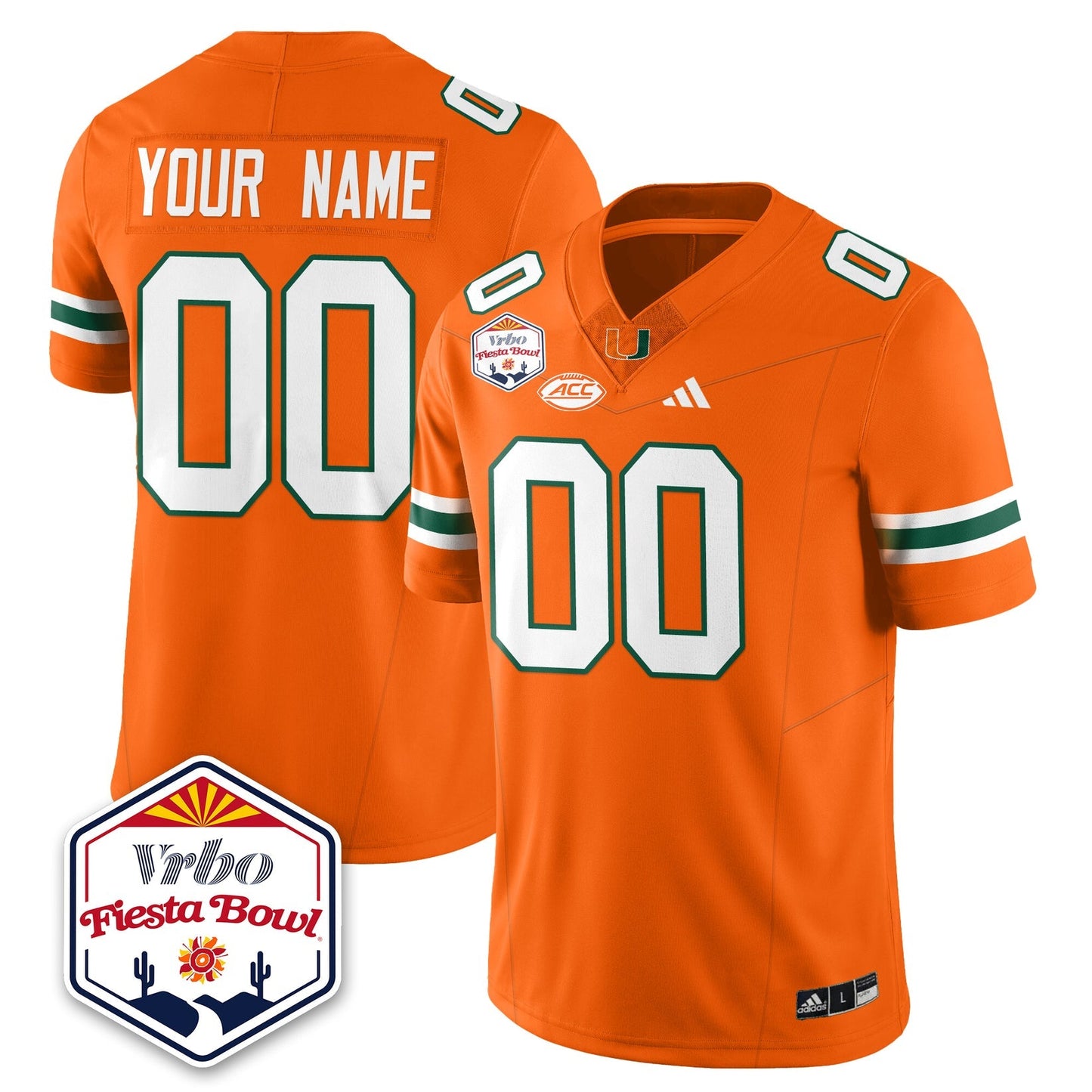Miami College Football Stitched Jersey 2026 - Fiesta Bowl Patch