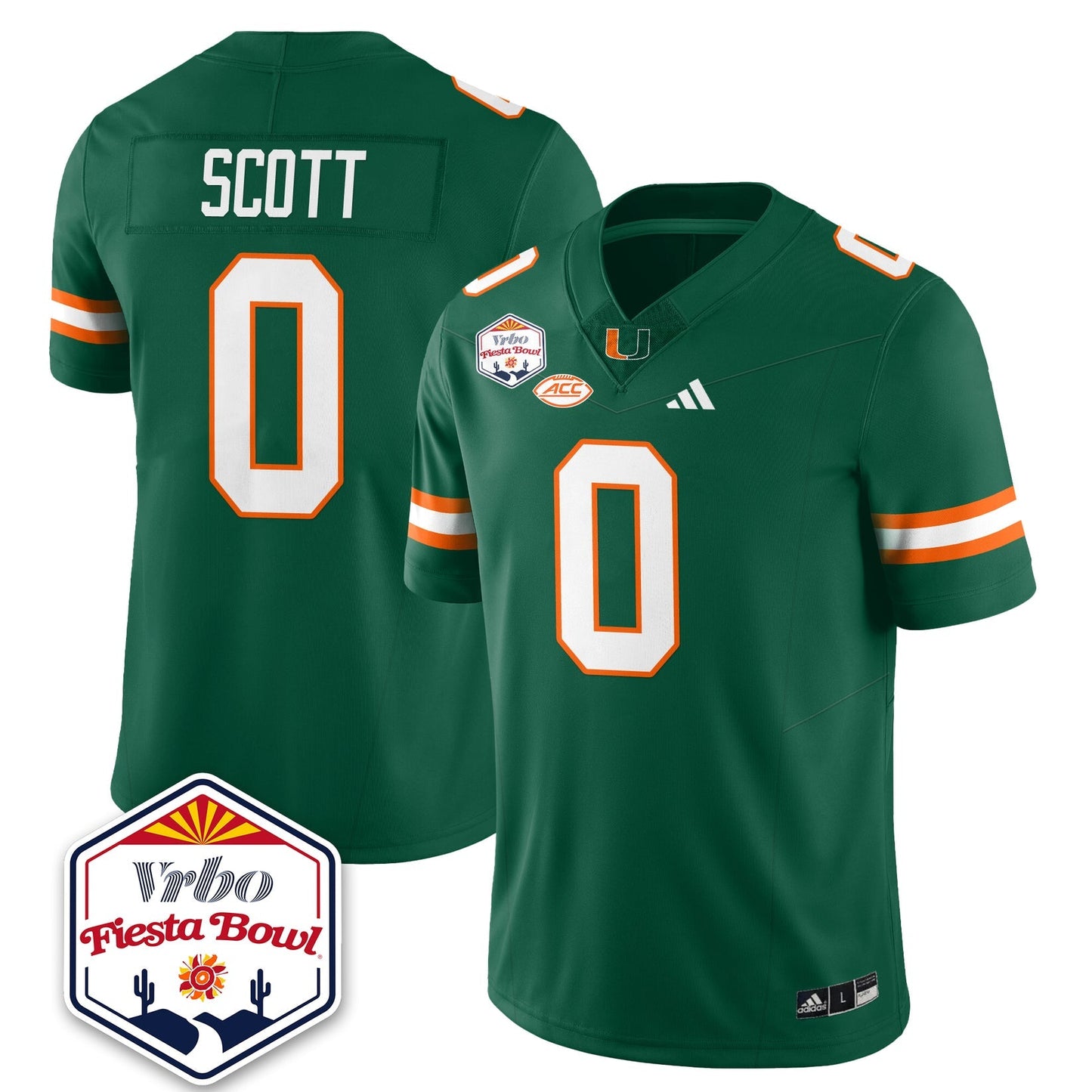 Miami College Football Stitched Jersey 2026 - Fiesta Bowl Patch