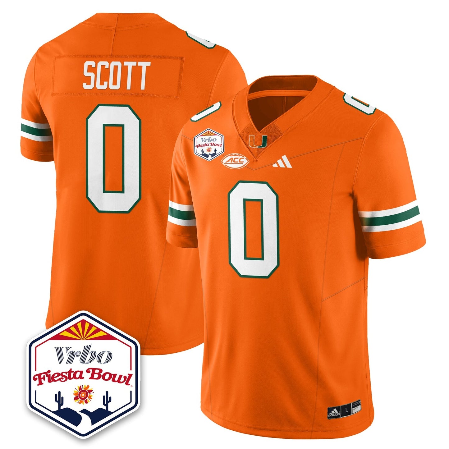 Miami College Football Stitched Jersey 2026 - Fiesta Bowl Patch