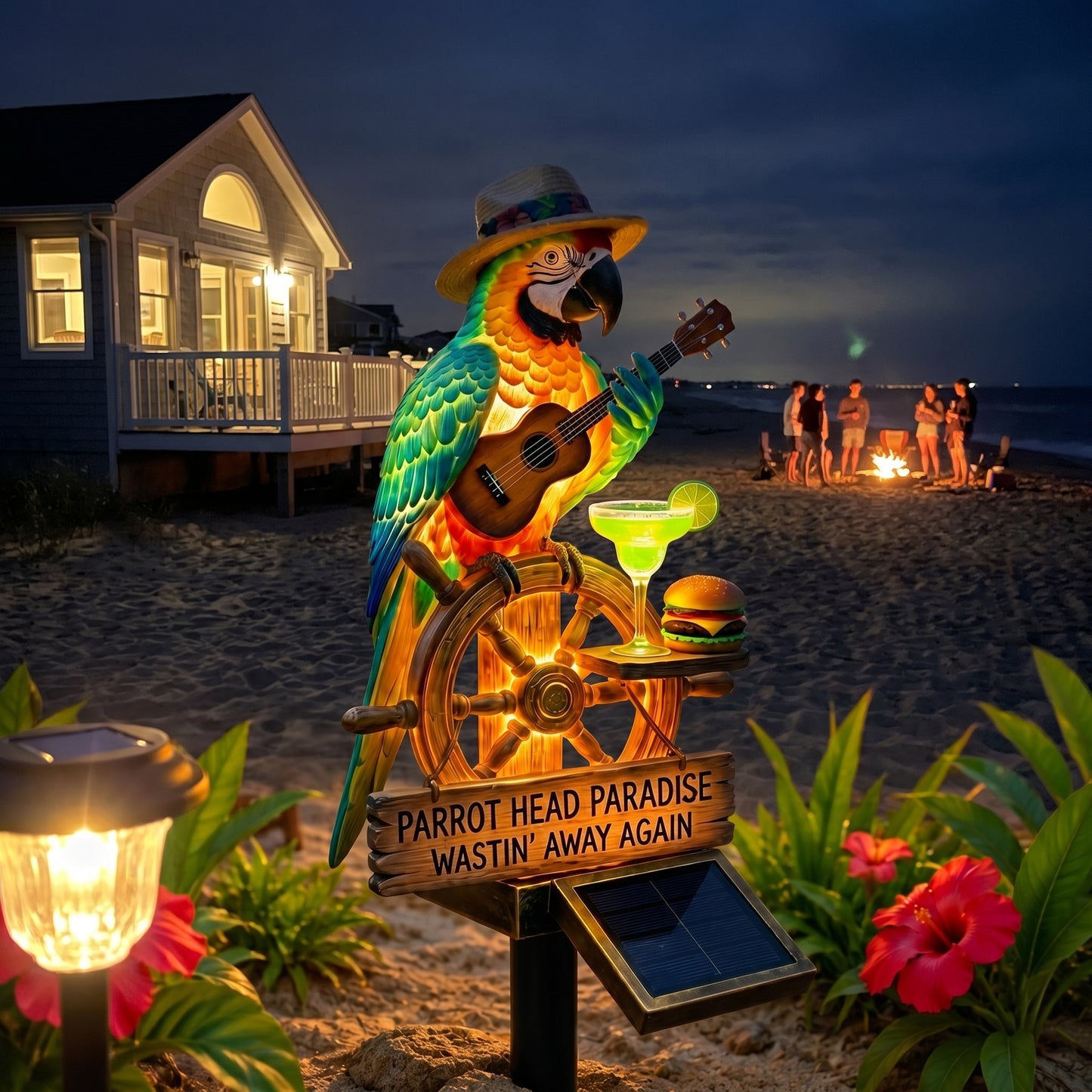 🦜 Parrot Head Paradise Solar Light