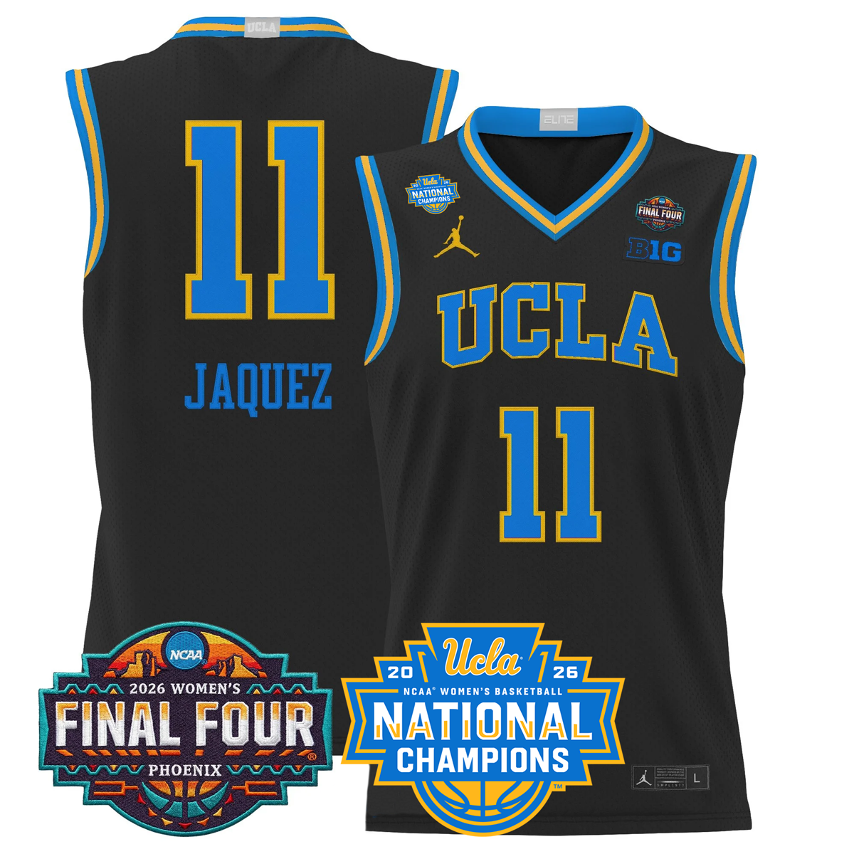 UCLA Bruins 2026 Women's Basketball All Stitched Jersey - National Champions Patch