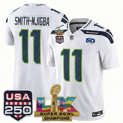 Men's SEA Football Limited Jersey - 50th Anniversary + Super Bowl LX Champions + USA 250 Patch