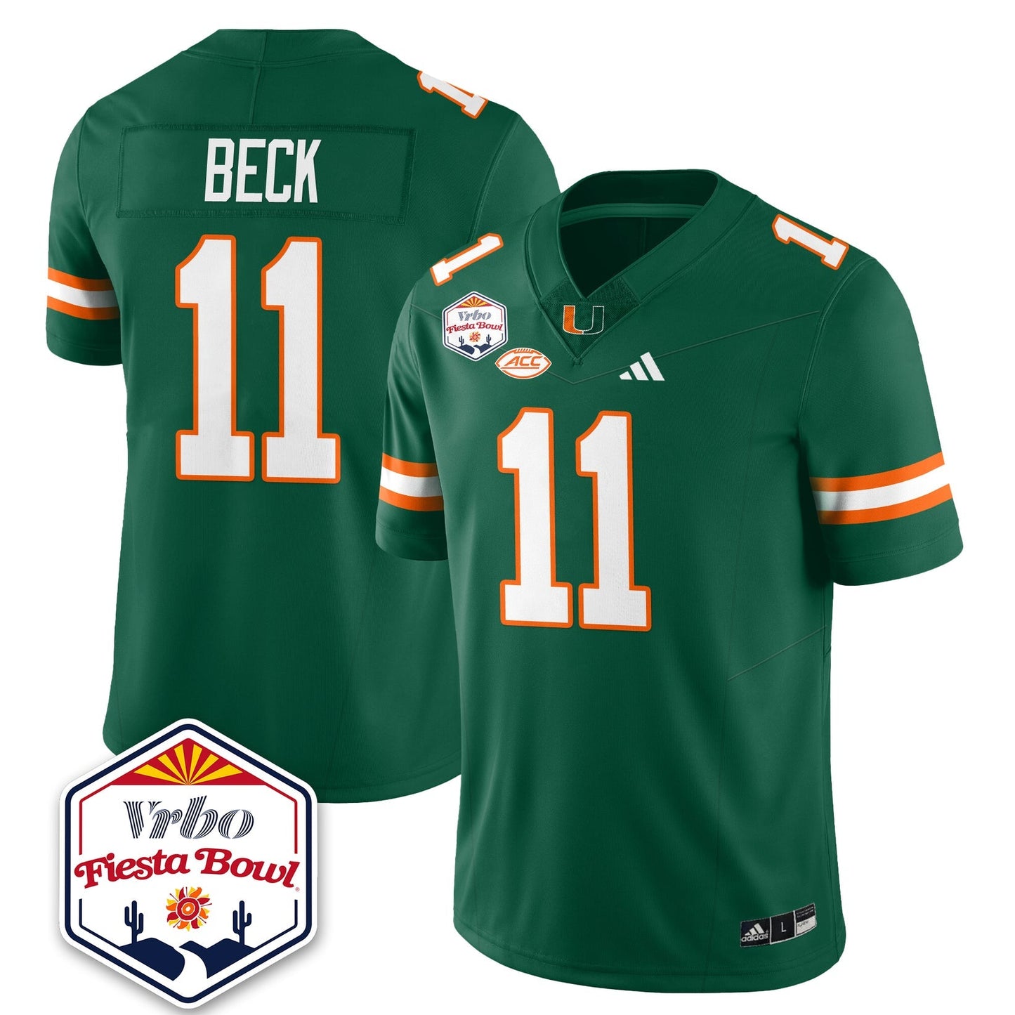 Miami College Football Stitched Jersey 2026 - Fiesta Bowl Patch