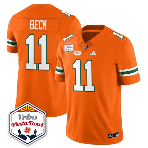Miami College Football Stitched Jersey 2026 - Fiesta Bowl Patch
