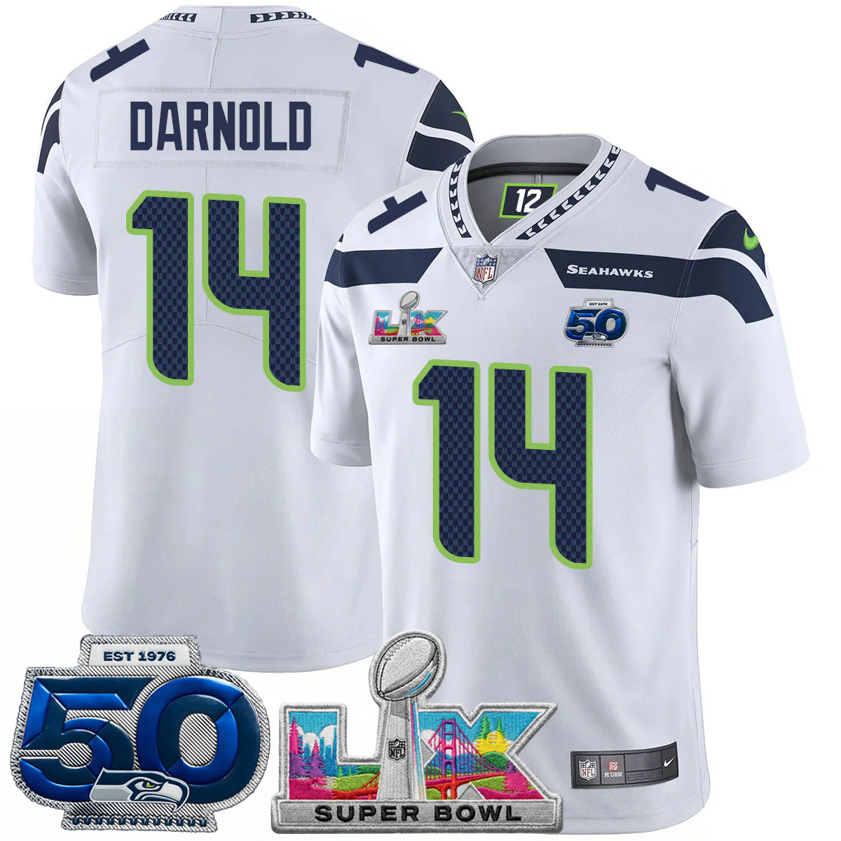 Men's SEA Football Limited Jersey - 50th Anniversary + Super Bowl LX Patch