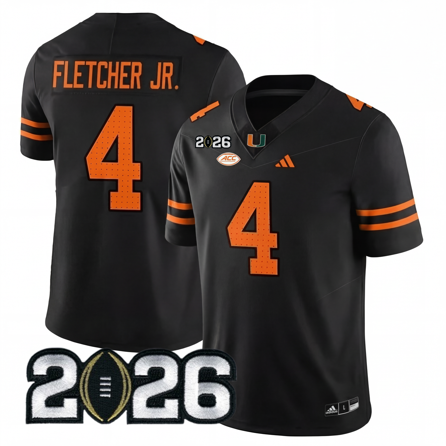 Miami College Football Stitched Jersey - 2026 CFP Patch
