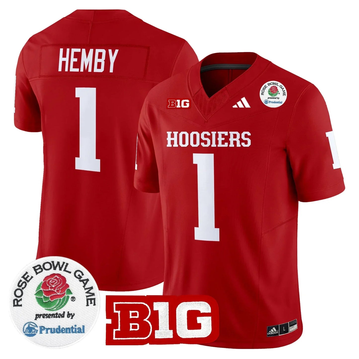 Indiana College Football Stitched Jersey 2026 - Rose Bowl Patch