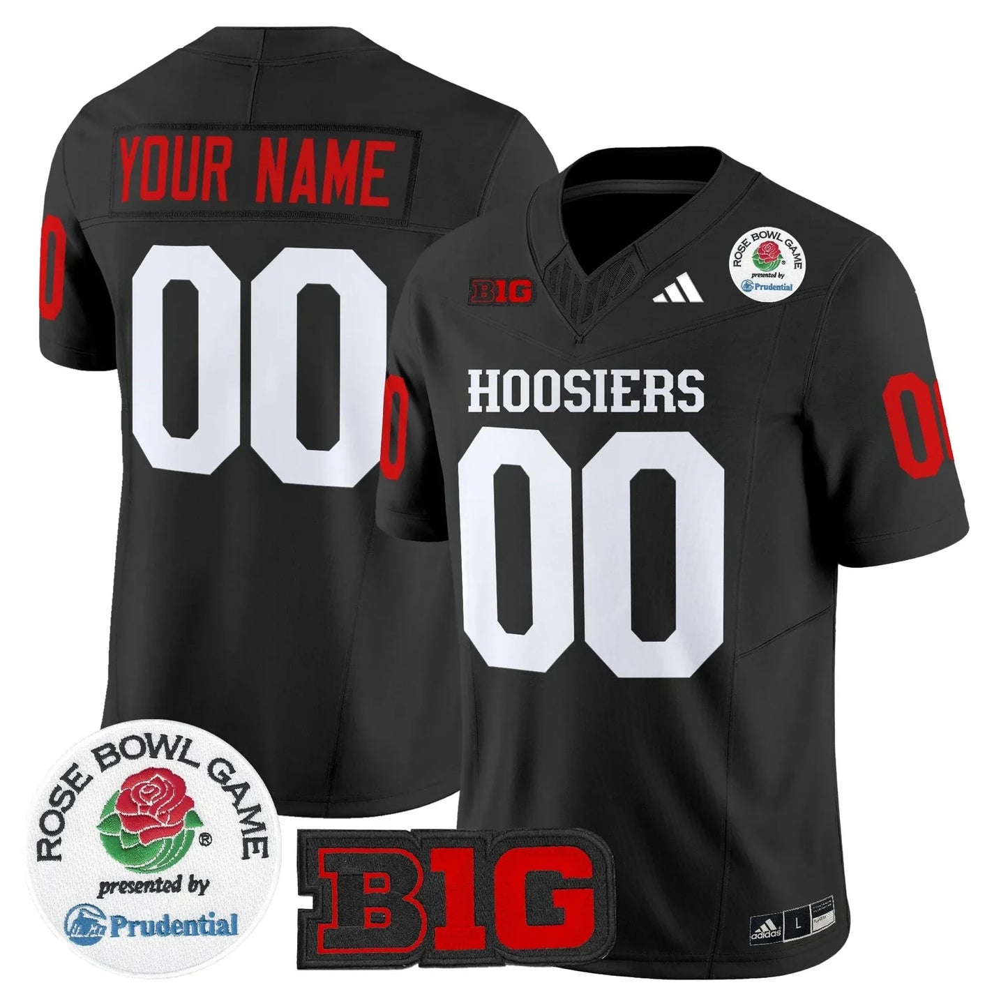Indiana College Football Stitched Jersey 2026 - Rose Bowl Patch
