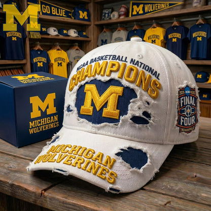 Michigan Wolverines Basketball 2026 National Champions Printed Cap