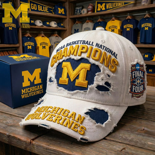 Michigan Wolverines Basketball 2026 National Champions Printed Cap