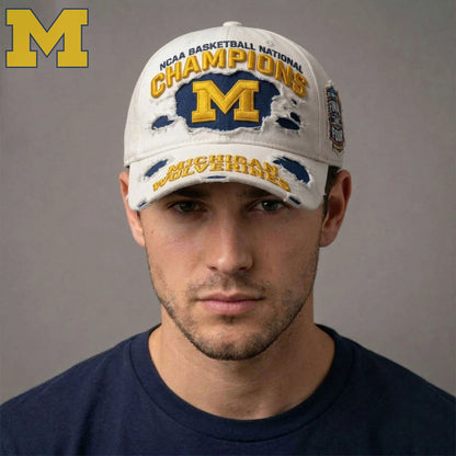 Michigan Wolverines Basketball 2026 National Champions Printed Cap