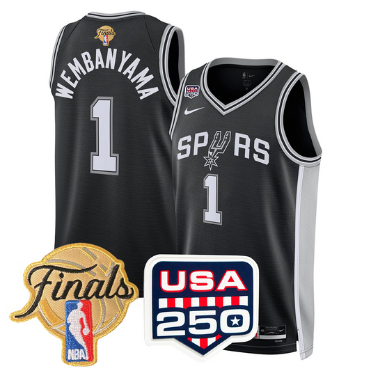 Men's San Antonio Spurs 2026 All Stitched Jersey - Finals +250th Patch