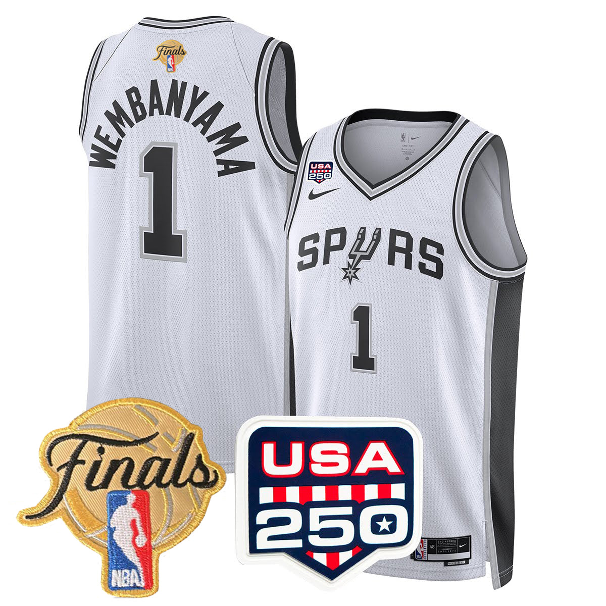 Men's San Antonio Spurs 2026 All Stitched Jersey - Finals +250th Patch