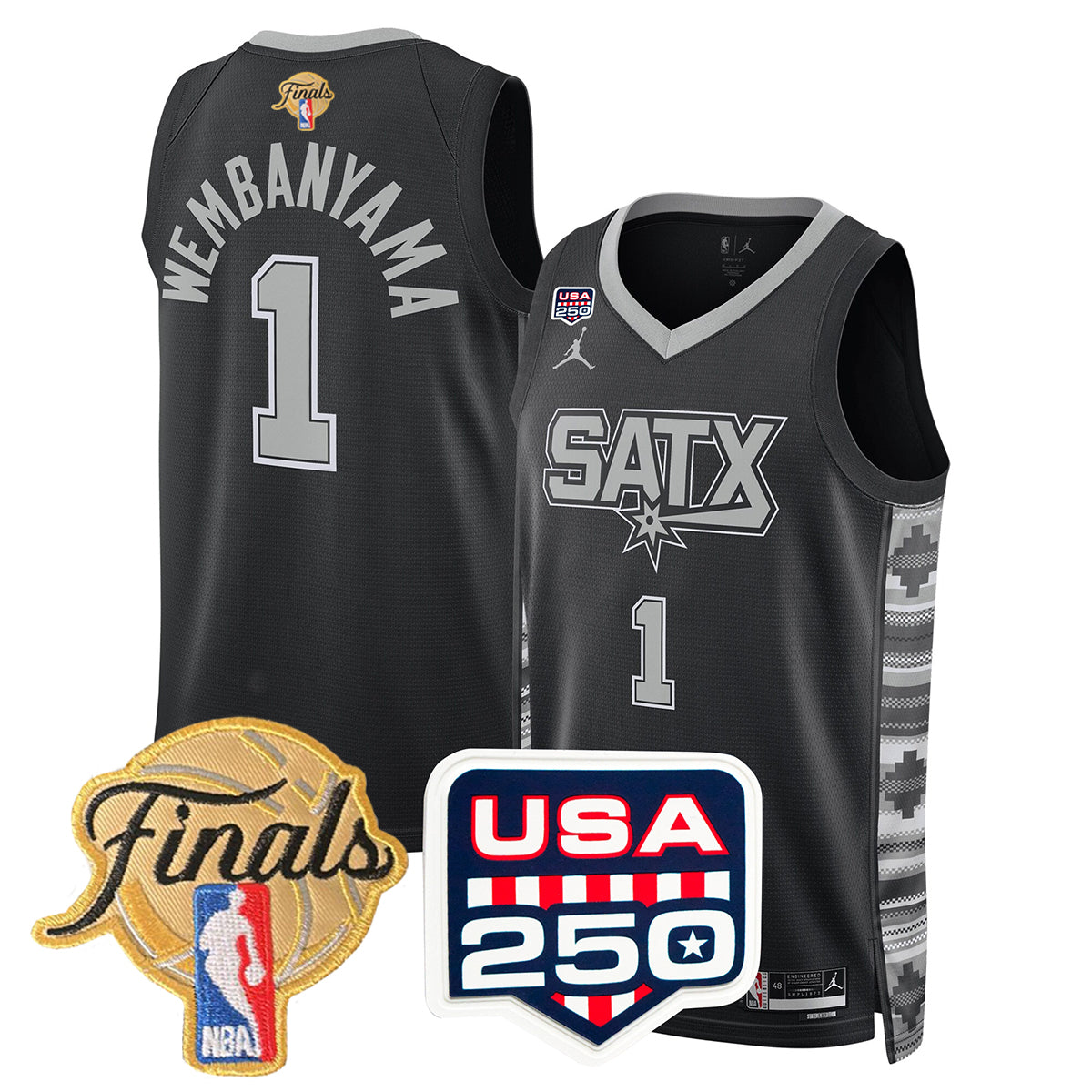 Men's San Antonio Spurs 2026 All Stitched Jersey - Finals +250th Patch