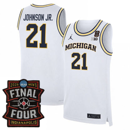 Michigan Wolverines Men's Basketball 25/26 All Stitched Jersey - Final Four Patch