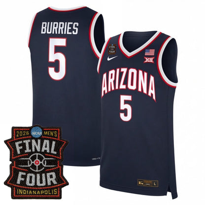 Arizona Wildcats Men's Basketball 25/26 All Stitched Jersey - Final Four Patch