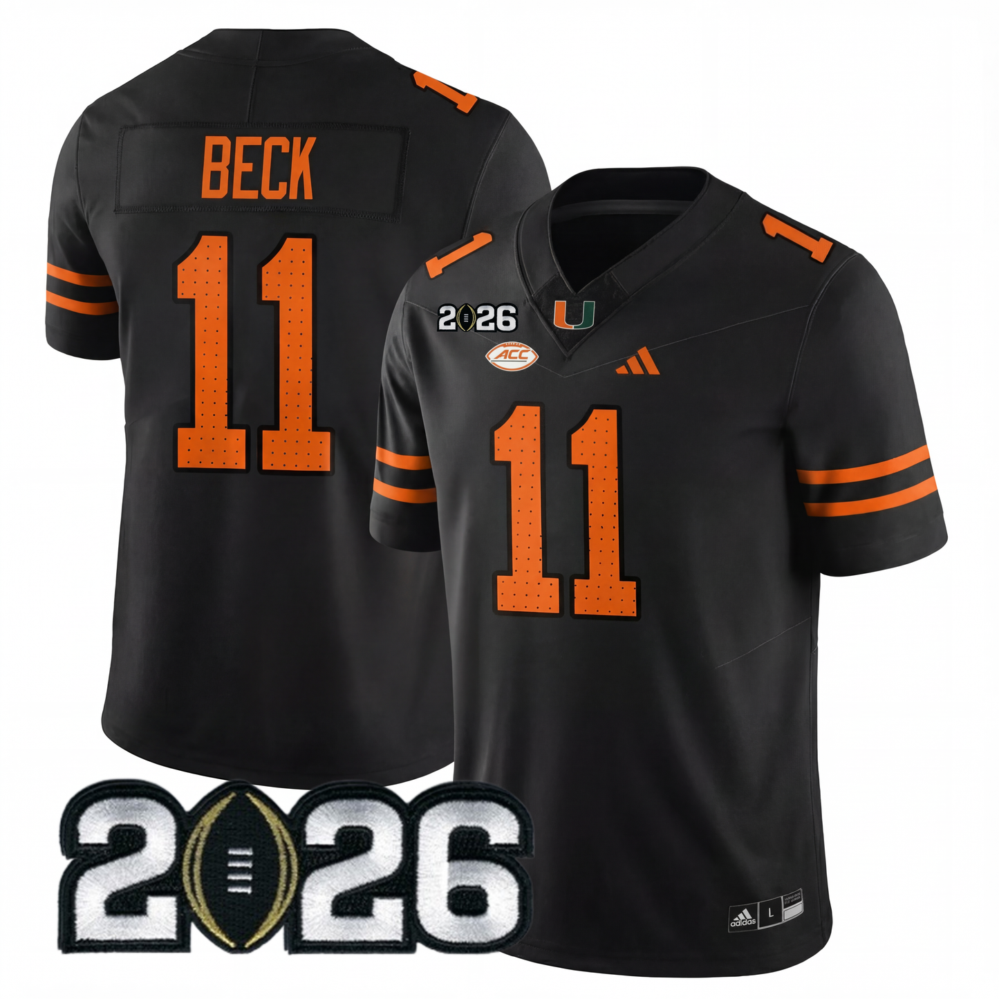Miami College Football Stitched Jersey - 2026 CFP Patch