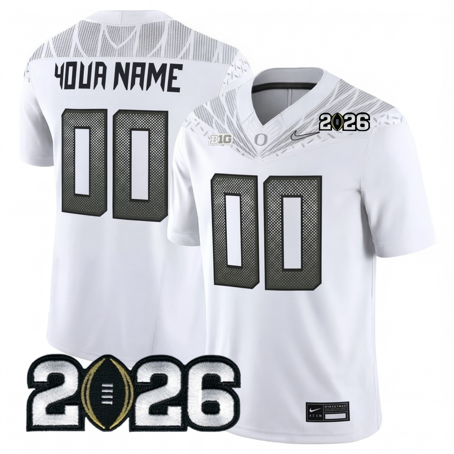 Oregon College Football Stitched Jersey - 2026 CFP Patch