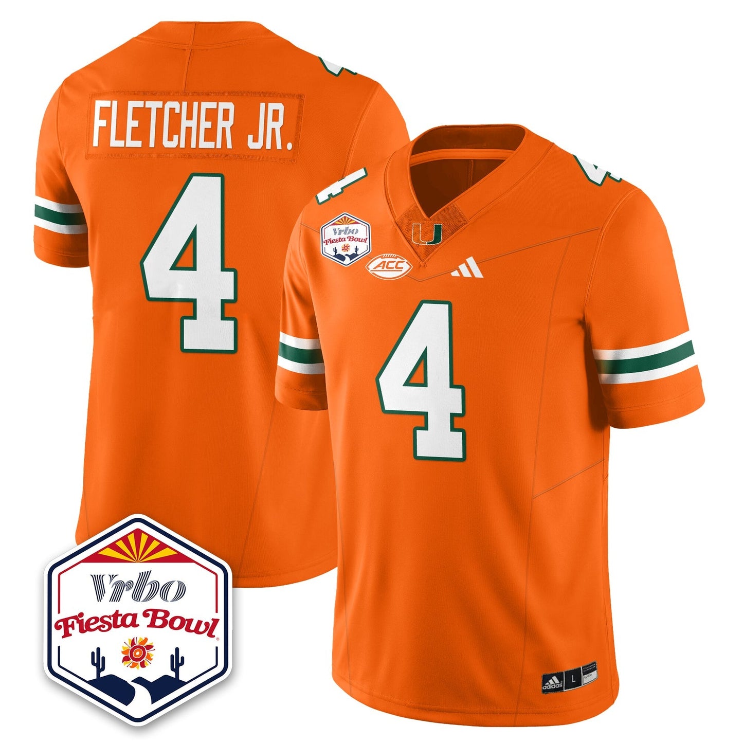 Miami College Football Stitched Jersey 2026 - Fiesta Bowl Patch