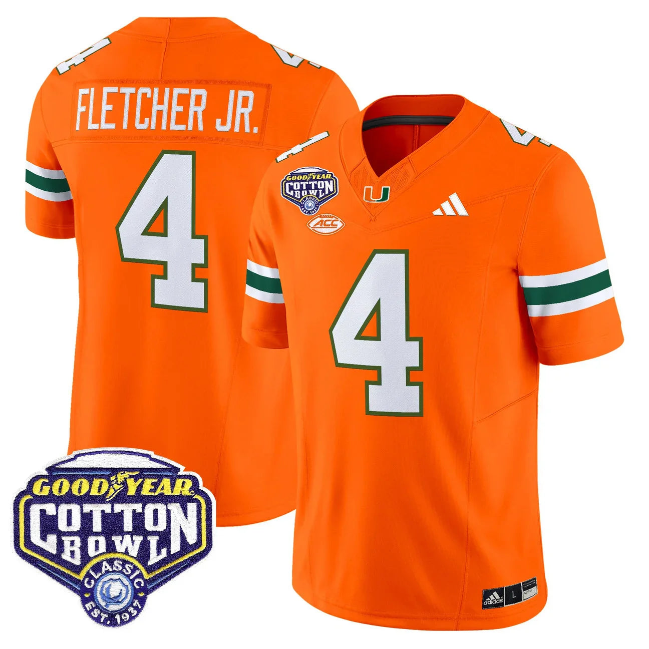 Miami College Football Stitched Jersey 2026 - Cotton Bowl Patch