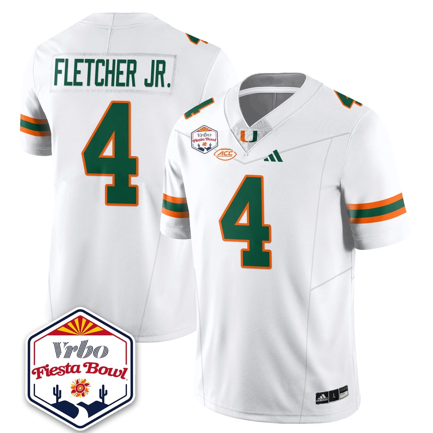 Miami College Football Stitched Jersey 2026 - Fiesta Bowl Patch