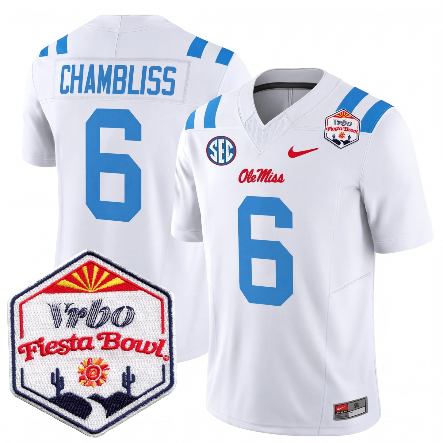 Mississippi College Football Stitche Jersey 2026 - Fiesta Bowl Patch