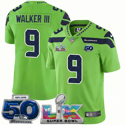 Men's SEA Football Limited Jersey - 50th Anniversary + Super Bowl LX Patch