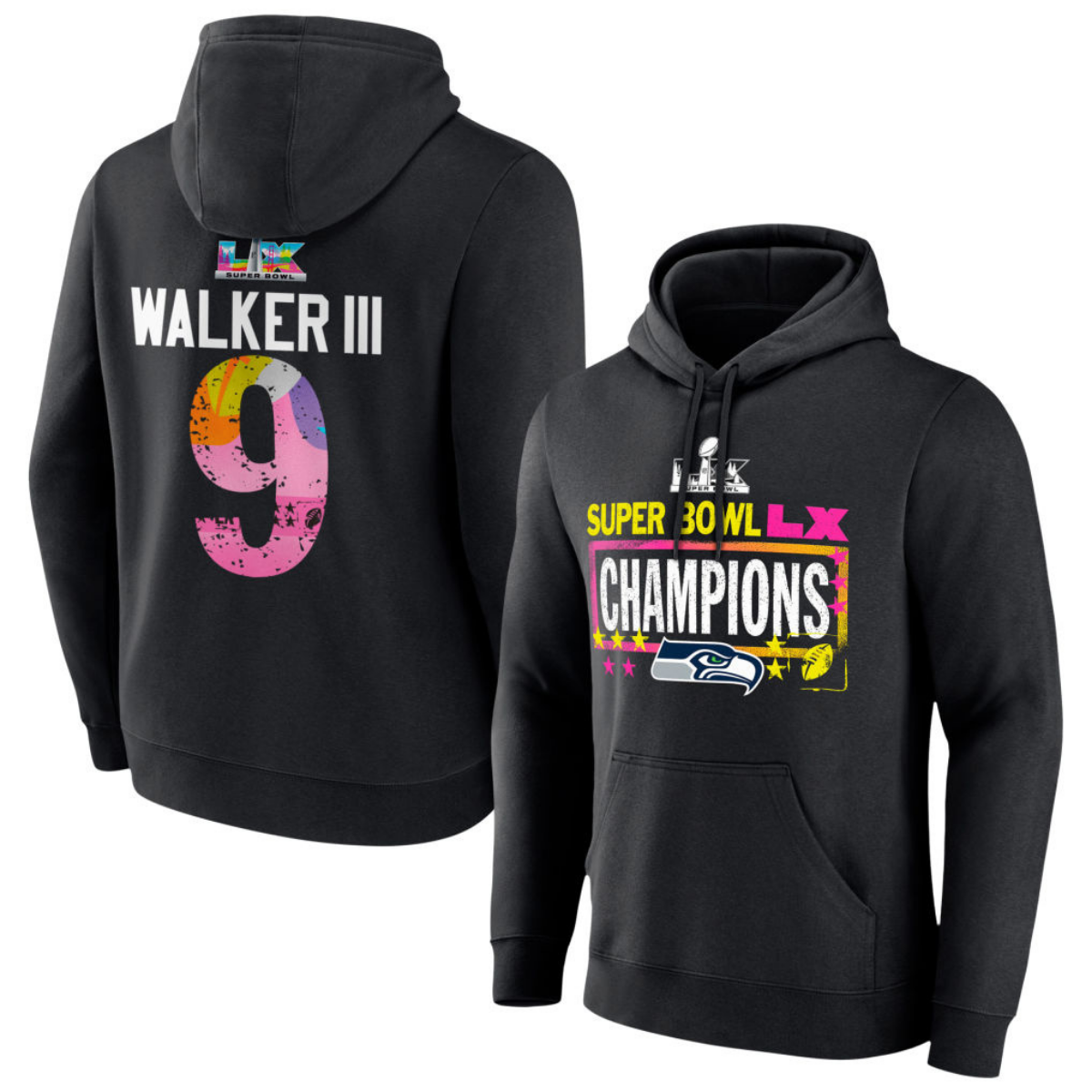 SEA Super Bowl LX Champions Custom Hoodie