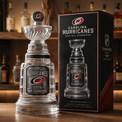 Carolina Hurricanes 2026 Champions Stanley Cup Final Shaped Decanter