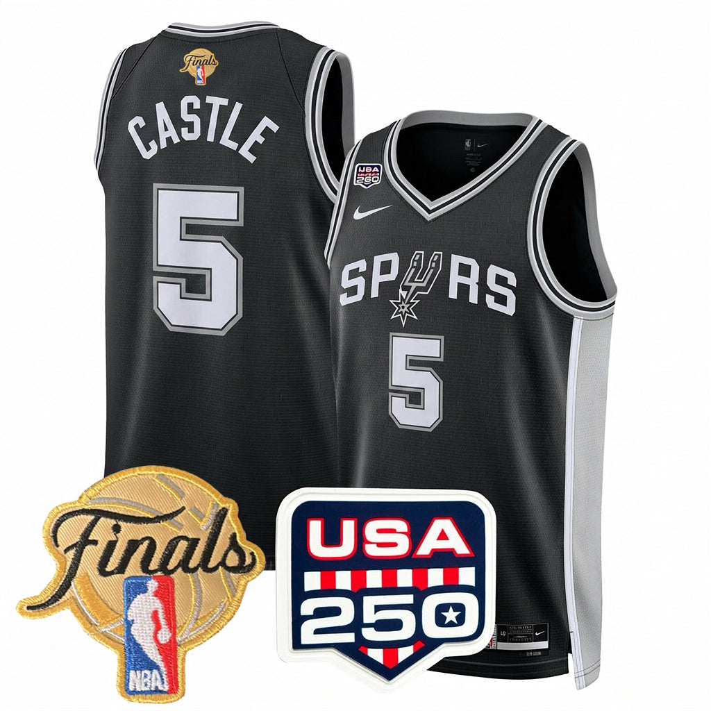 Men's San Antonio Spurs 2026 All Stitched Jersey - Finals +250th Patch