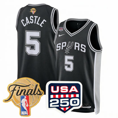 Men's San Antonio Spurs 2026 All Stitched Jersey - Finals +250th Patch