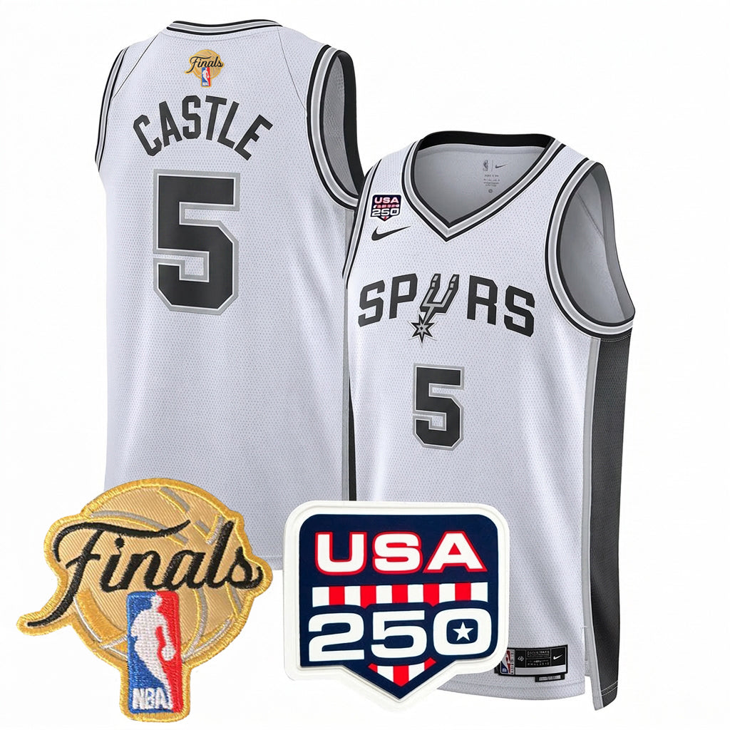 Men's San Antonio Spurs 2026 All Stitched Jersey - Finals +250th Patch