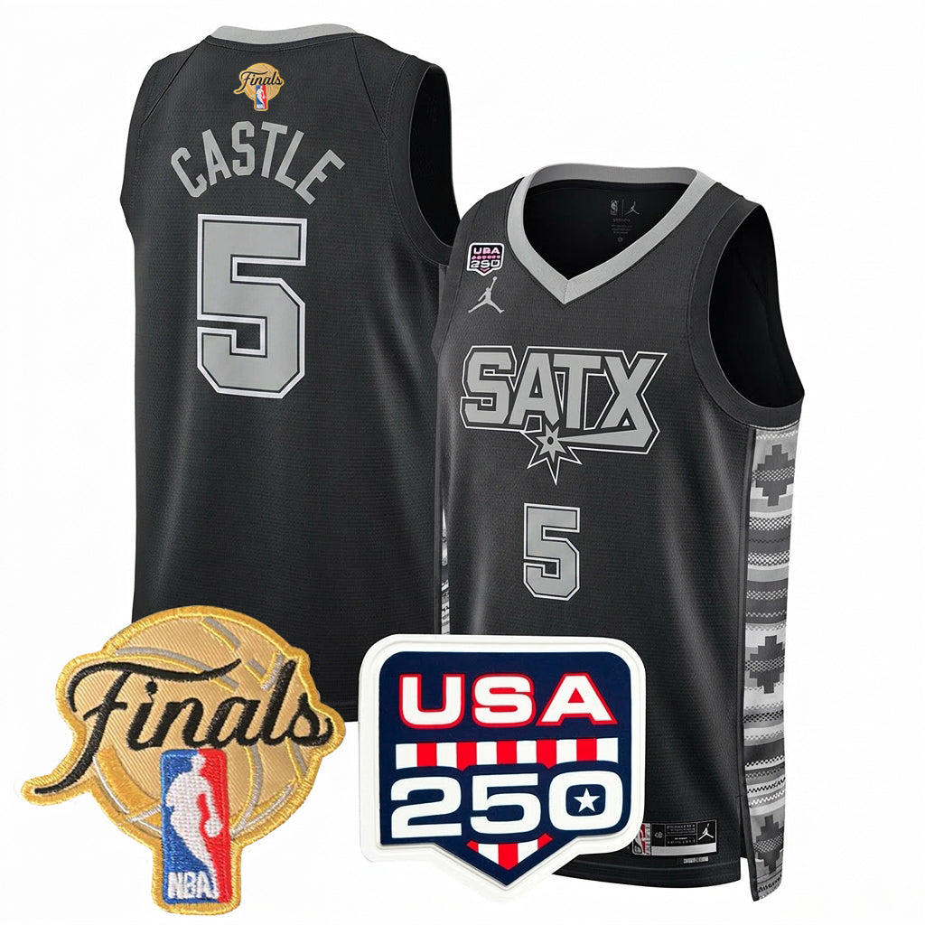 Men's San Antonio Spurs 2026 All Stitched Jersey - Finals +250th Patch