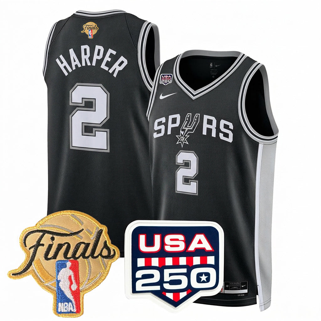 Men's San Antonio Spurs 2026 All Stitched Jersey - Finals +250th Patch