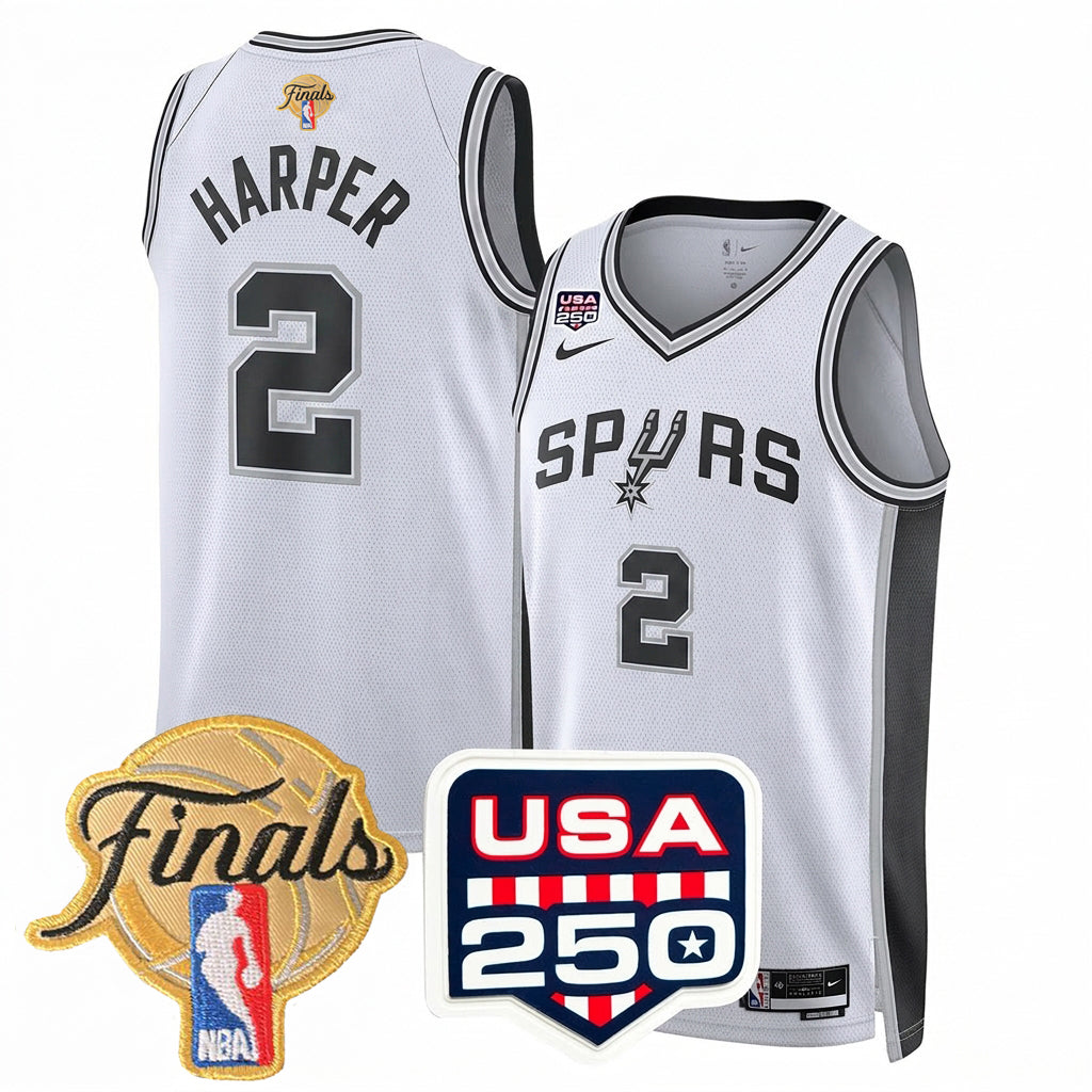 Men's San Antonio Spurs 2026 All Stitched Jersey - Finals +250th Patch