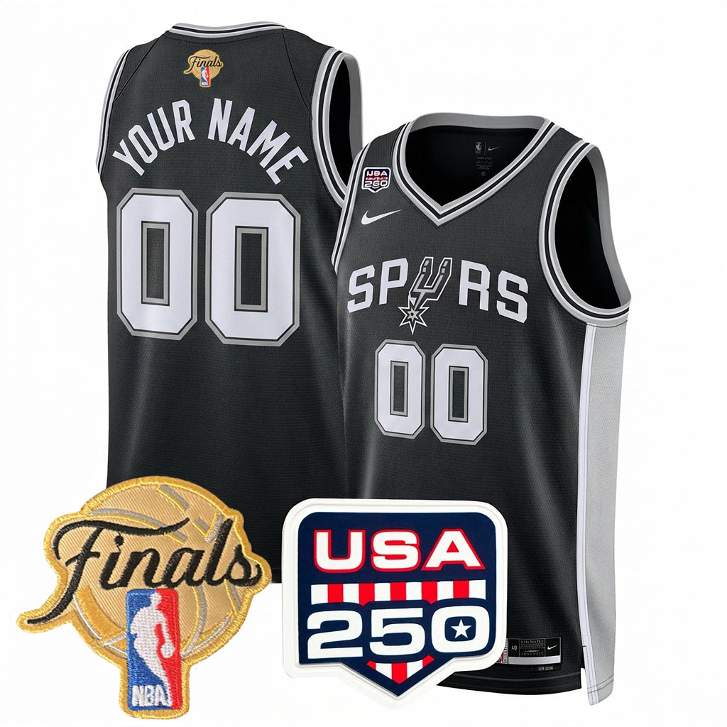 Men's San Antonio Spurs 2026 All Stitched Jersey - Finals +250th Patch