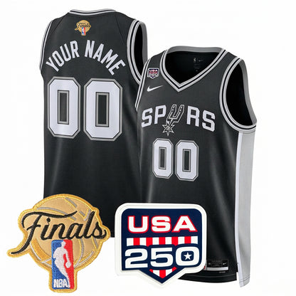 Men's San Antonio Spurs 2026 All Stitched Jersey - Finals +250th Patch
