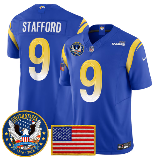 Men's LA Rams 2026 Jersey - United States 250th Anniversary Patch