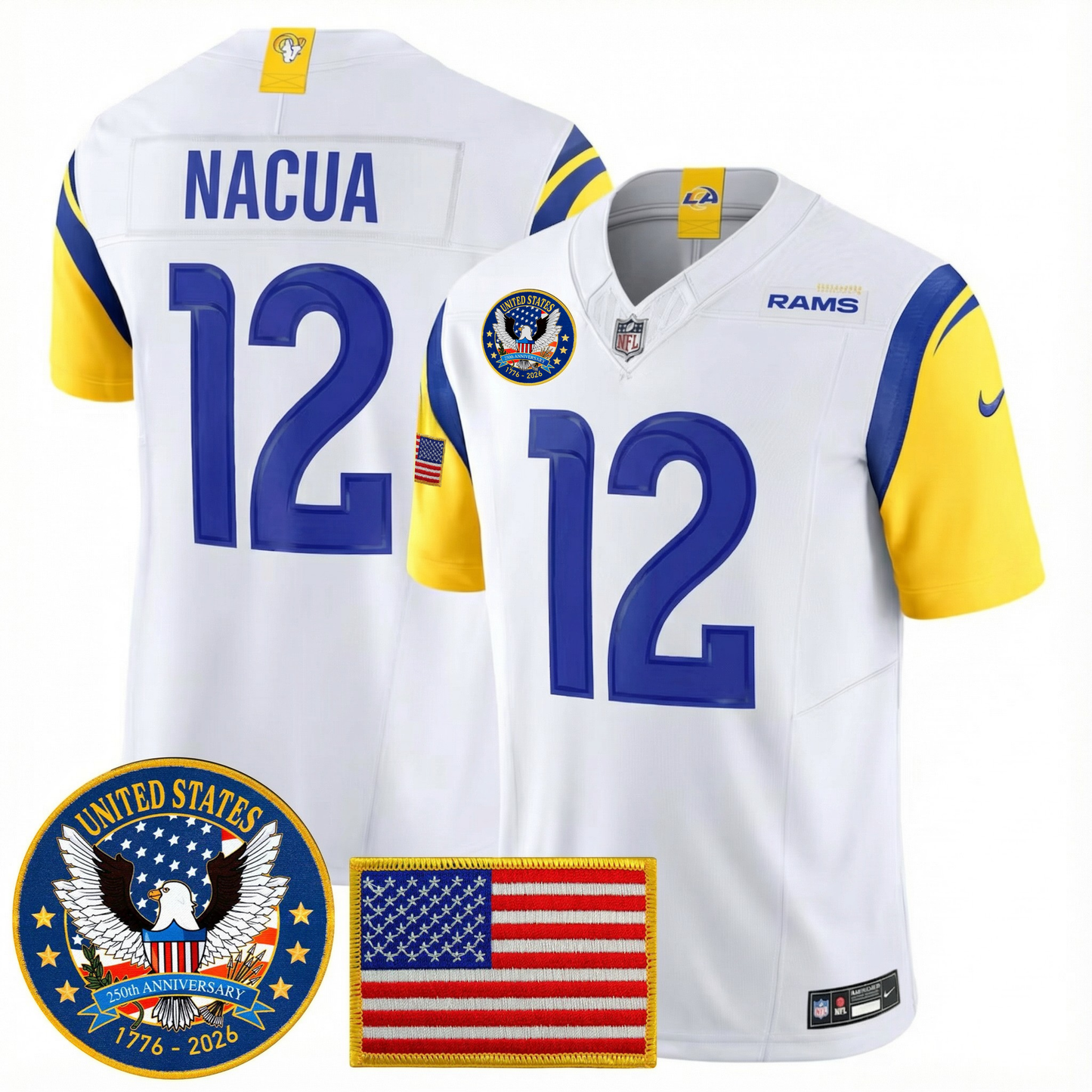 Men's LA Rams 2026 Jersey - United States 250th Anniversary Patch