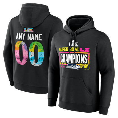 SEA Super Bowl LX Champions Custom Hoodie