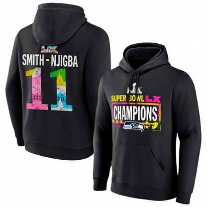 SEA Super Bowl LX Champions Custom Hoodie