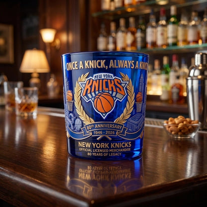 NY Knicks 80th Anniversary Collector Whiskey Glass 🥃
