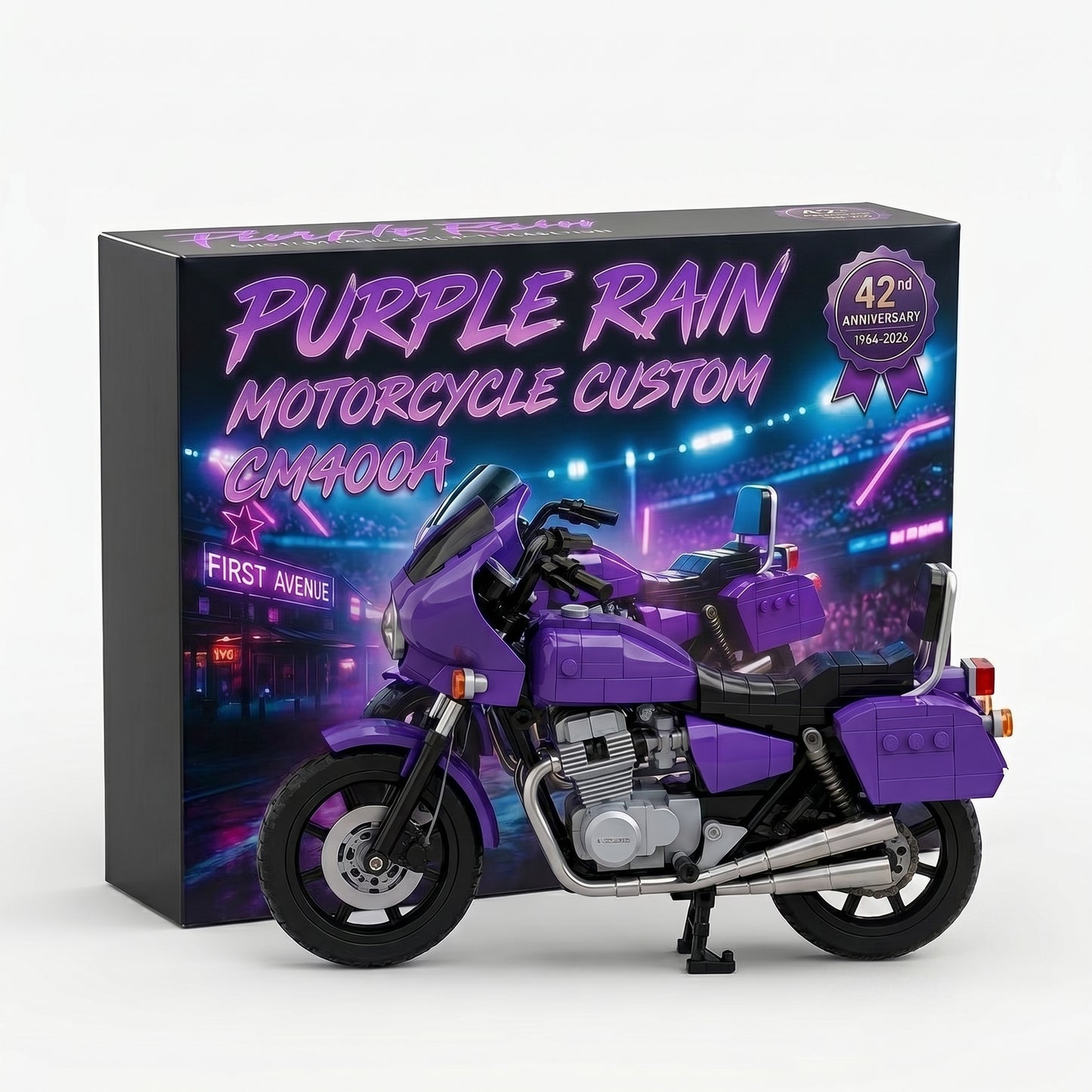 Purple Rain 42nd Anniversary Motorcycle Building Set 🏍️